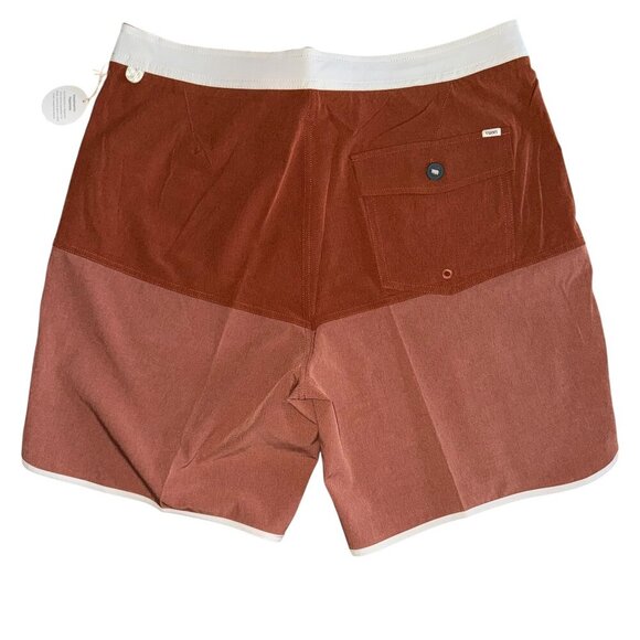 VUORI Cruise Boardshort Dark Penny Linen Texture Mens Size 34 - Picture 6 of 7